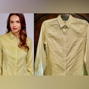 Jones New York yellow  Button Down Blouse